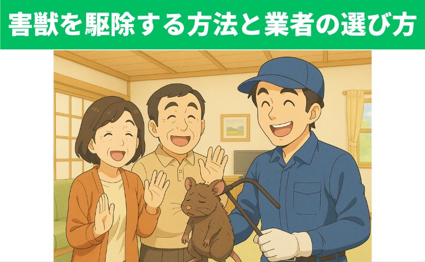 空き家の害獣を駆除する方法と業者の選び方